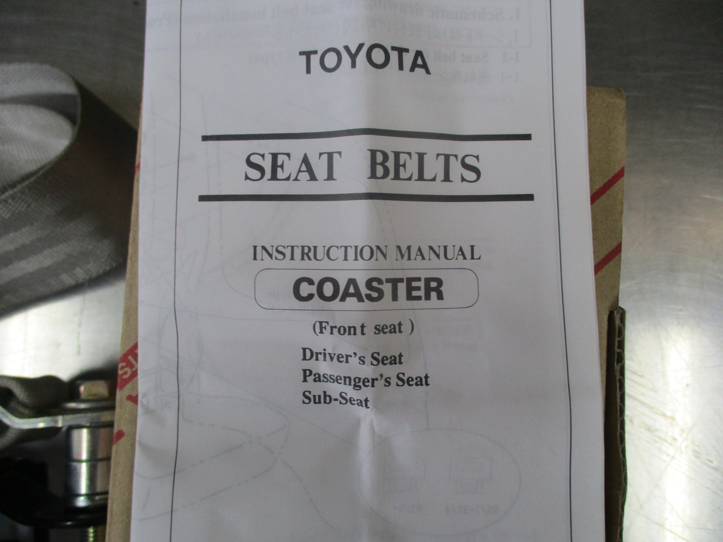 Toyota Coaster Genuine Front Right Hand Seat Seat Belt Assembly (Grey) New Part