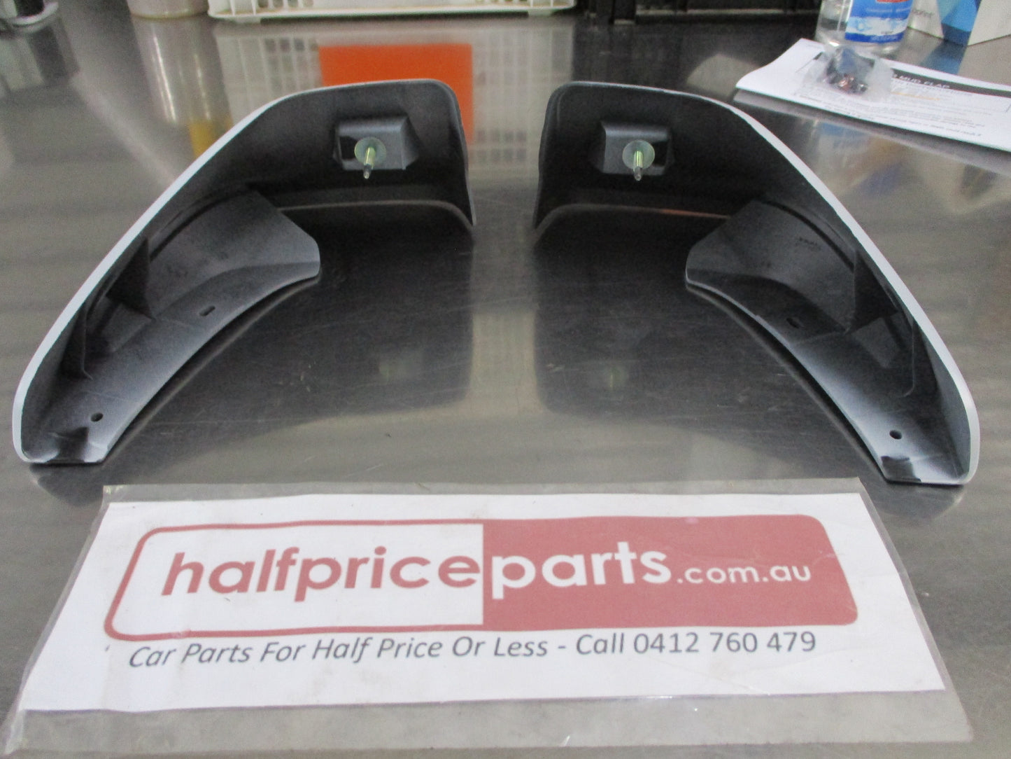 Mazda 3 Genuine Rear Mud Flap Set (In Primer) With Instructions Kit  New Part