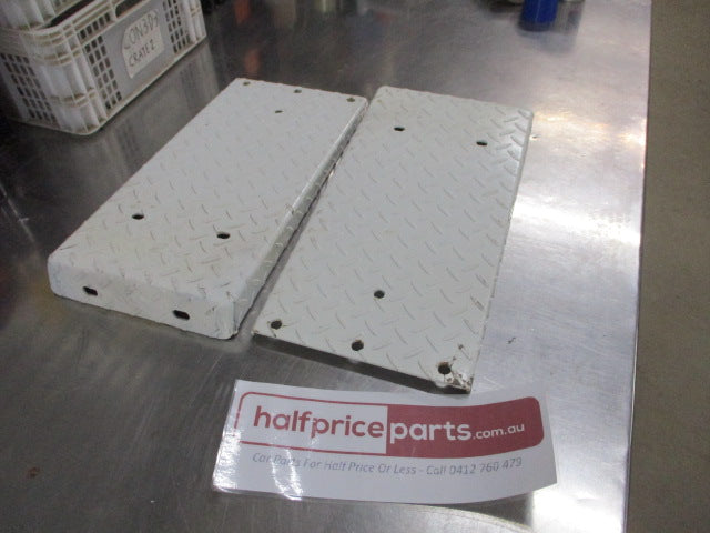 Checker Plate 5mm Tray Mud Guards Rear Steel  (White) New Part
