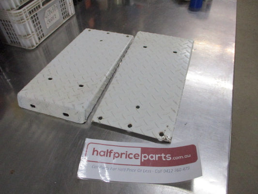 Checker Plate 5mm Tray Mud Guards Rear Steel  (White) New Part