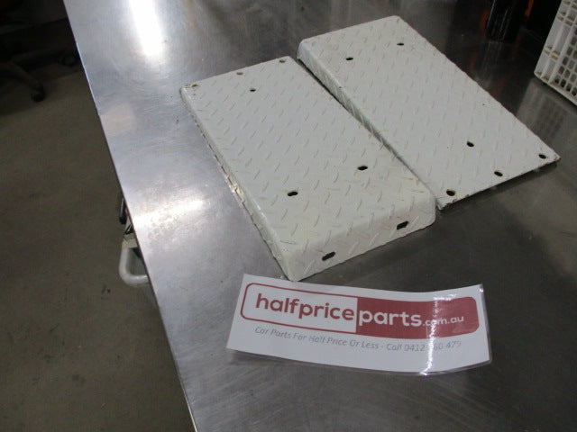Checker Plate 5mm Tray Mud Guards Rear Steel  (White) New Part