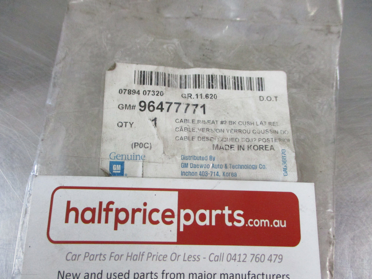 Holden Captiva C100 Genuine 3RD Row Seat Cable New Part