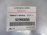 Mitsubishi Pajero Sport Genuine Owners Manual New Part