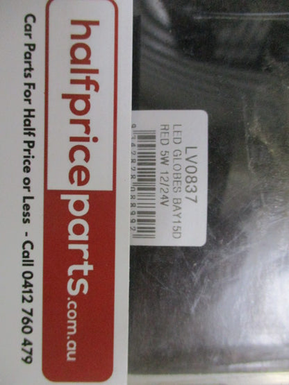 Low Voltage Red 5W 12/24V LED Light Bulb Pair - New Part