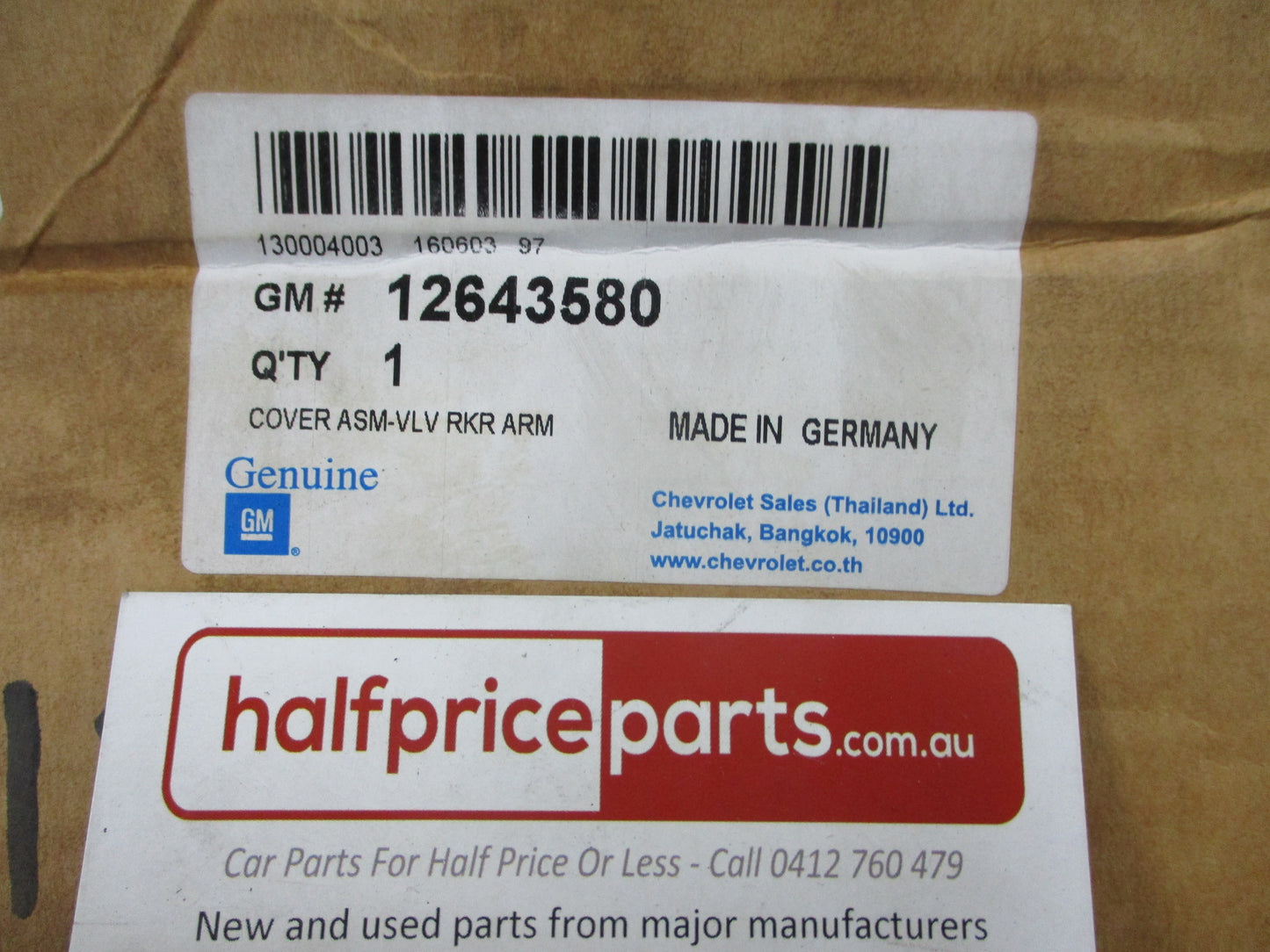 Holden RG Colorado Genuine Valve Rocker Cover Cover Kit New Part