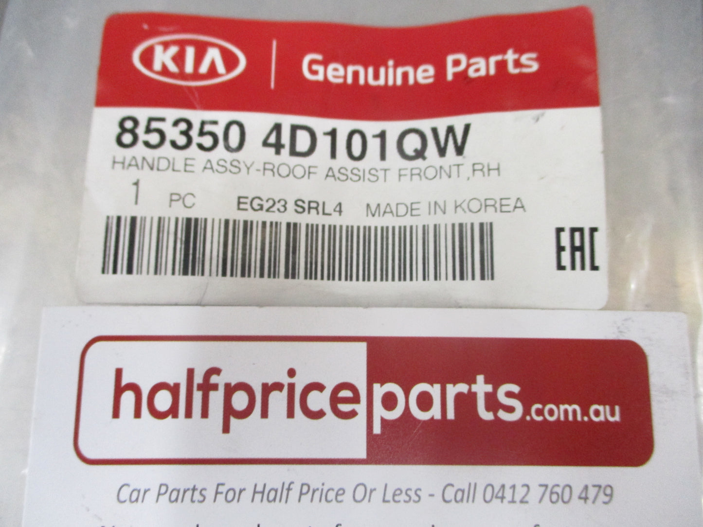 Kia Carnival Genuine Drivers Front Roof Handle Gray Assembly New Part