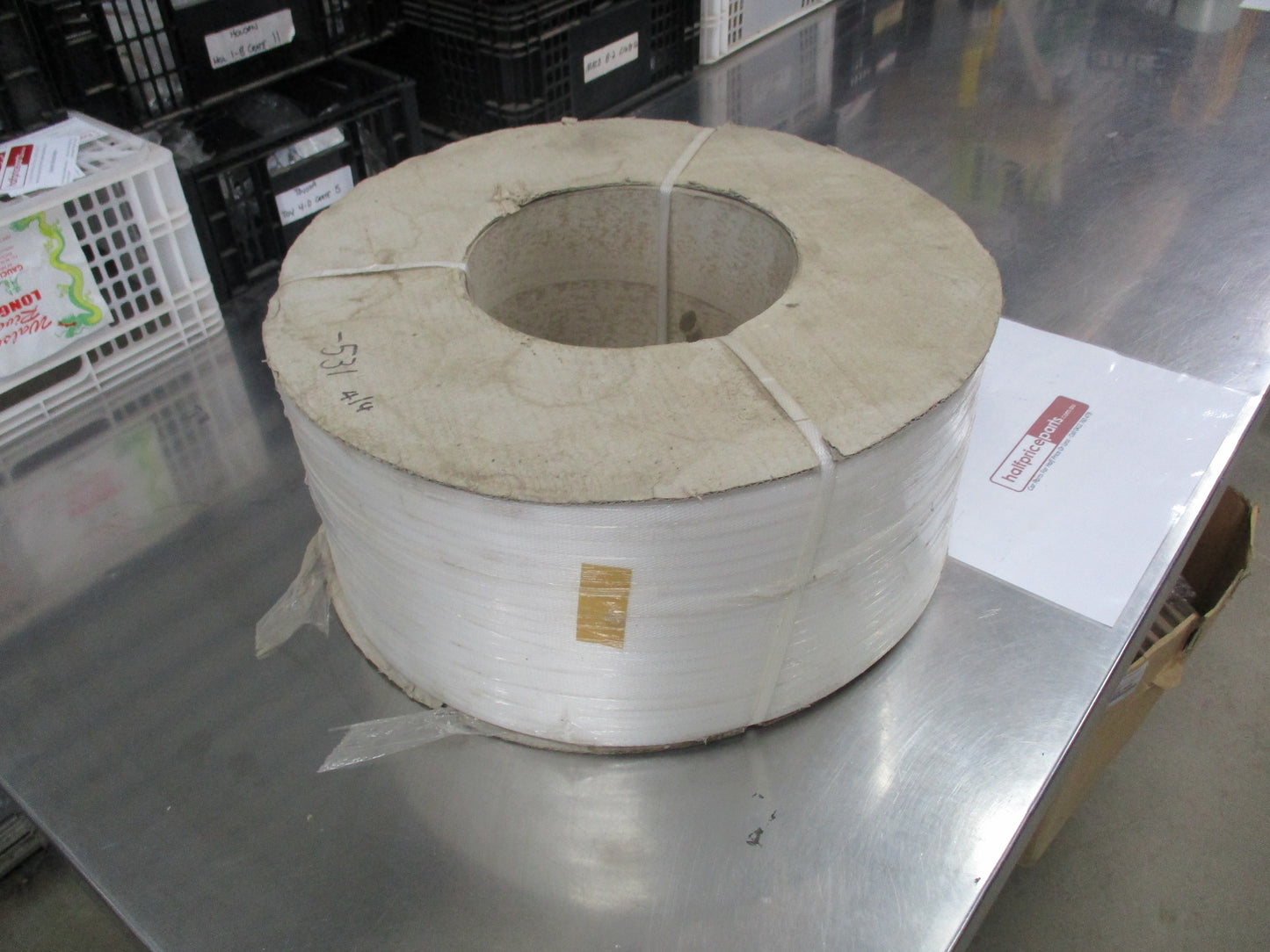 1000m x 8mm White Plastic Pallet Strapping Tape New
