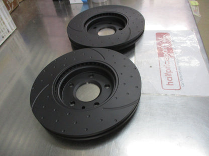 RDA Front Disc Brake Rotors (Pair)Suits Holden JG Ctuze Slotted-Dim New Part