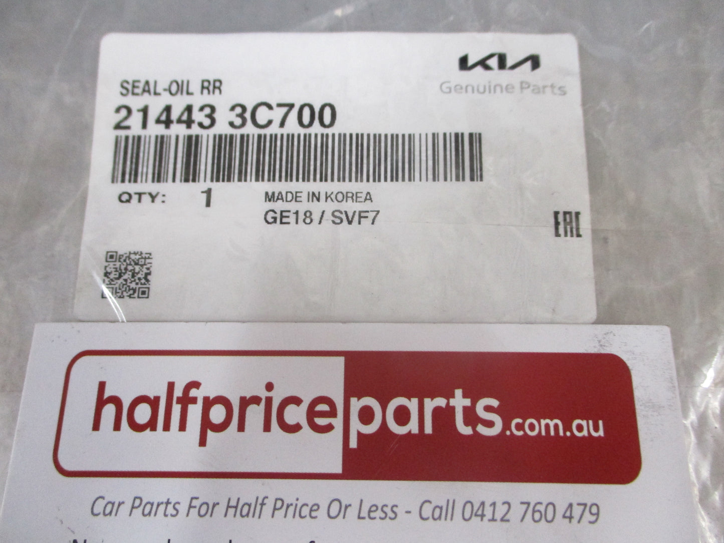 Kia Carnival/Stinger/Sorento Genuine Engine Crankshaft Seal Rear Right New Part