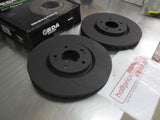 RDA Front Disc Brake Rotors (Pair) Slotted-Dimpled Suits Mitsubishi EVO V-IX New Part