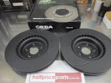 RDA Front Disc Brake Rotors(Pair) Slotted-Dimpled Suits Subaru WRX New Part
