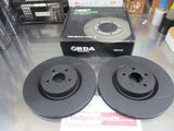 RDA Front Disc Brake Rotors(Pair) Slotted-Dimpled Suits Subaru WRX New Part
