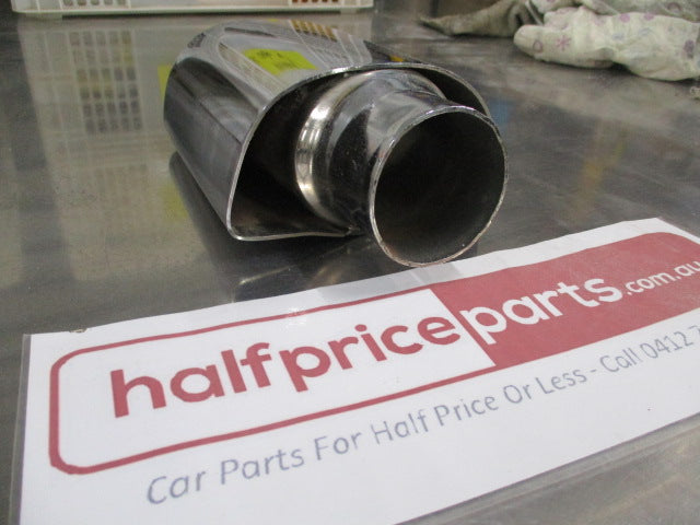 Blue Diamond 63mm inlet oval shape Exhaust Chrome Tip - New Part