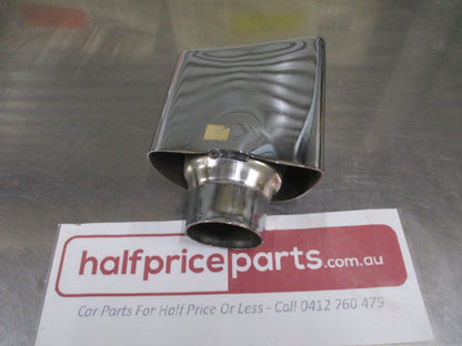 Blue Diamond 63mm inlet oval shape Exhaust Chrome Tip - New Part