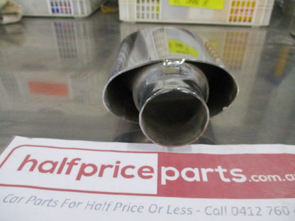 Blue Diamond 63mm inlet oval shape Exhaust Chrome Tip - New Part