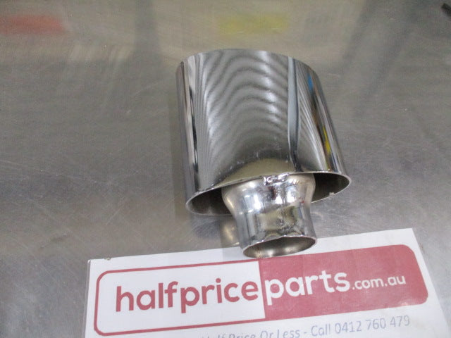Blue Diamond 63mm inlet oval shape Exhaust Chrome Tip - New Part