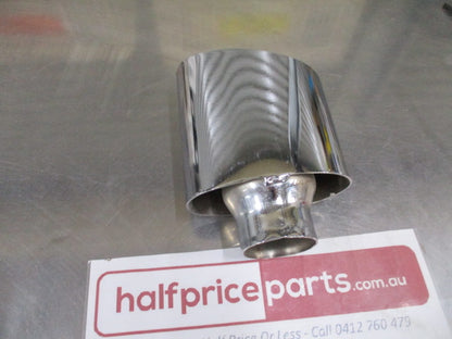 Blue Diamond 63mm inlet oval shape Exhaust Chrome Tip - New Part