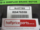 RDA Front Disc Brake Rotors (Pair) Slotted-Dimpled Suits Nissan Navara D22/Pathfinder New Part