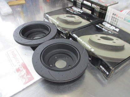 RDA Front Disc Braake Rotors (Pair) Slotted-Dimpled Suits Ford F350-F250 New Part