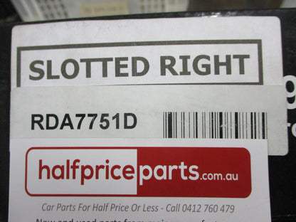 RDA Front Disc Braake Rotors (Pair) Slotted-Dimpled Suits Ford F350-F250 New Part