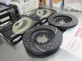 RDA Front Disc Brake Rotors (Pair) Slotted-Dimpled Suits Mitsubishi Triton MK 2WD-4WD New Part