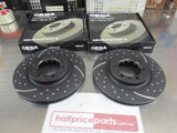 RDA Front Disc Brake Rotors (Pair) Slotted-Dimpled Suits Mitsubishi Triton MK 2WD-4WD New Part