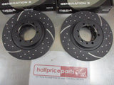 RDA Front Disc Brake Rotors (Pair) Slotted-Dimpled Suits Mitsubishi Triton MK 2WD-4WD New Part