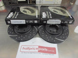 RDA Front Disc Brake Rotors (Pair) Slotted-Dimpled Suits Mitsubishi Triton MK 2WD-4WD New Part