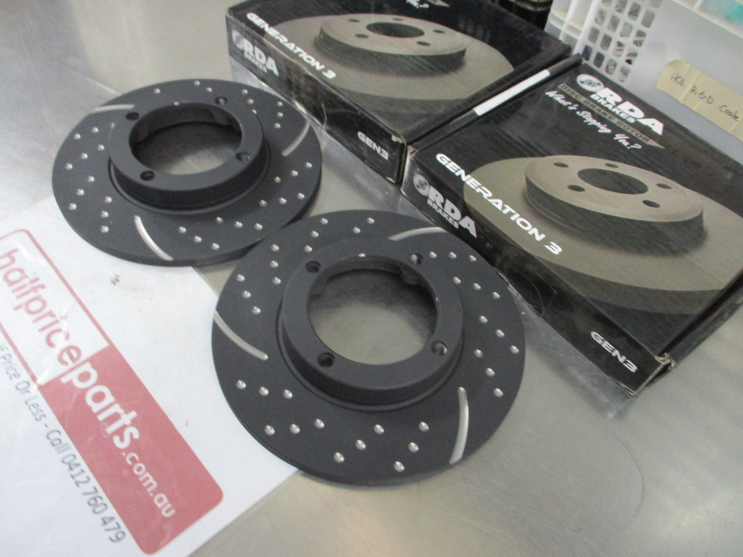 RDA Front Disc Brake Rotors (Pair) Slotted-Dimpled Suits Suzuki Alot Hatch SS-80V New Part