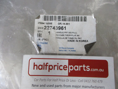Holden Captiva CG7 Genuine Passenger Front Door Pull Handle (Black) New Part