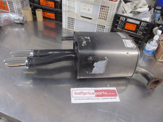 Holden VE SS Ute Genuine Left Hand Rear Bolt On Muffler With Chrome Tips New Part