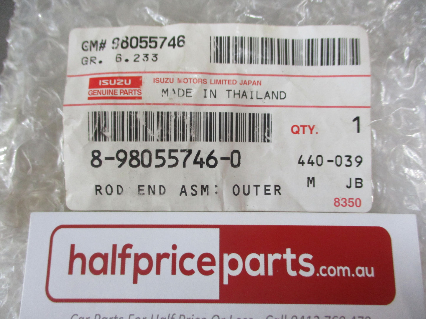Isuzu D-Max Genuine Left Hand Front Tie Rod End New Part