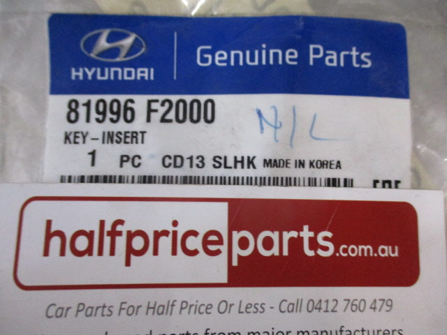 Hyundai Elantra Genuine Key Insert For Flip Key (Uncut) New Part