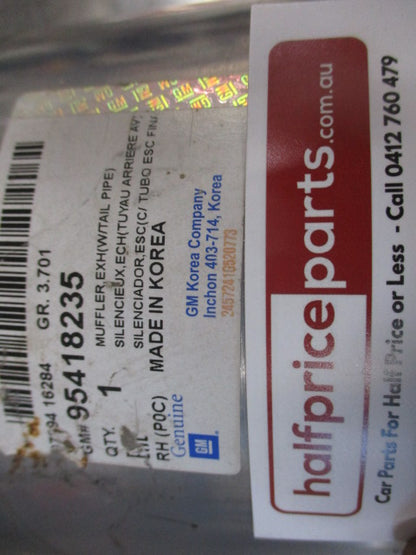 Holden Captiva Genuine Right Hand Rear Exhaust Muffler With Chrome Tip New Part