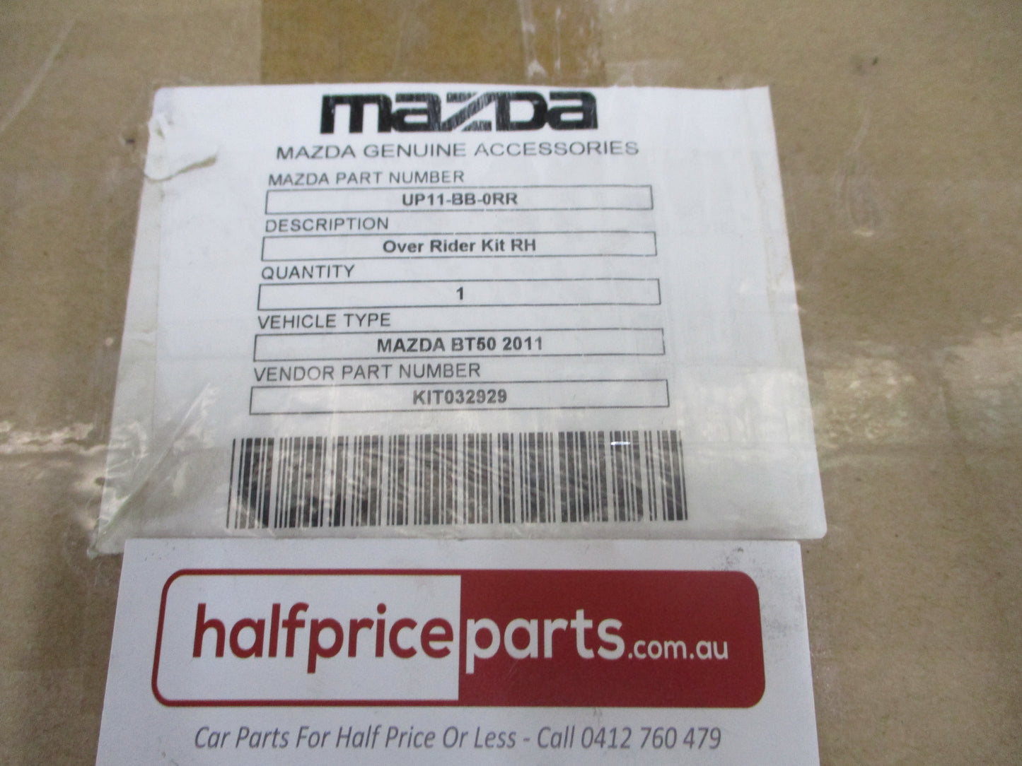Mazda BT-50 UP Genuine Drivers Front Bull Bar Molding (Right) New Part