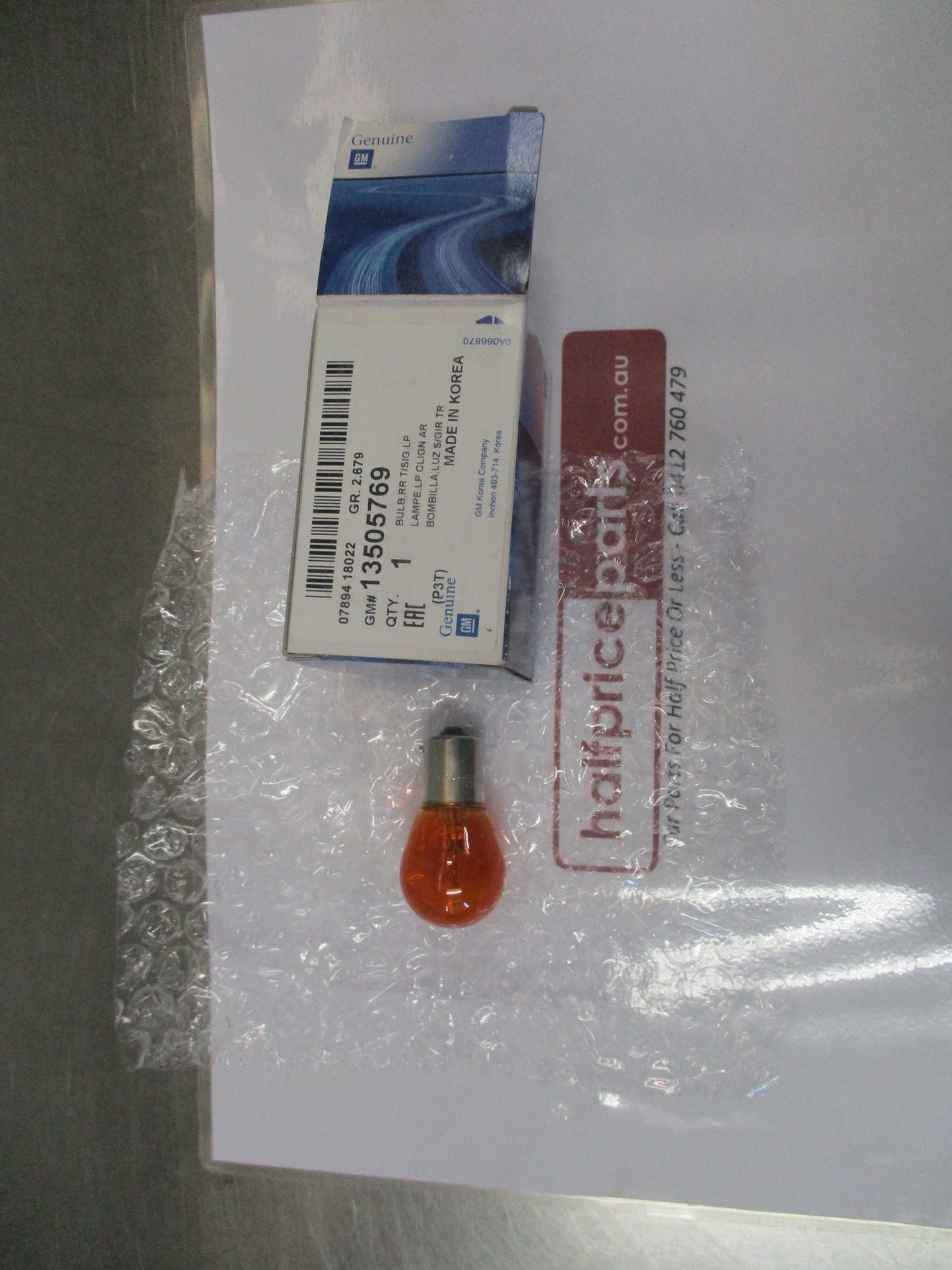 GM Genuine 12V 21W Orange Indicator Bulb New Part