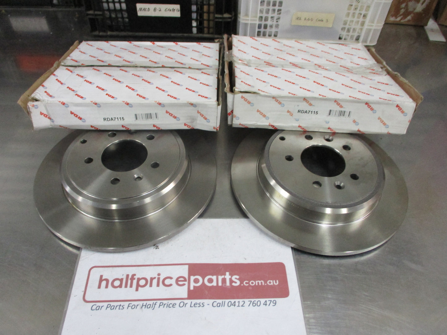 RDA Rear Disc Brake Rotors (Pair) Standard Suits Peugeot 607 New Part