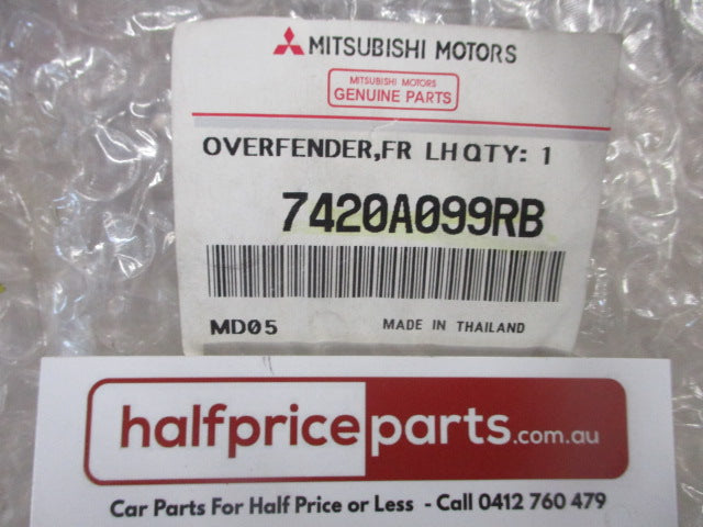 Mitsubishi Triton Dual Cab Genuine Front And Rear Red Flare Set With Fitting Kit New Part