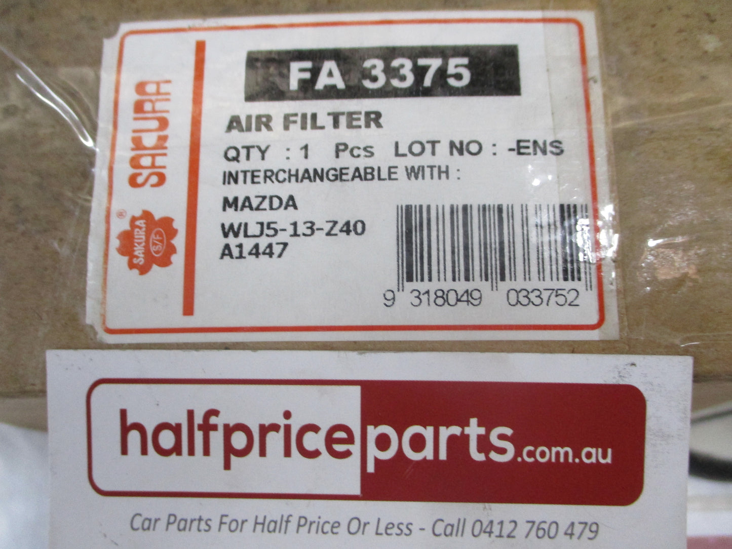 Sakura Air Filter Suits Mazda Bravo/Traveller / Ford Courier New Part