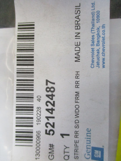 Holden Colorado Genuine Drivers Rear Door Black Out Tape New Part