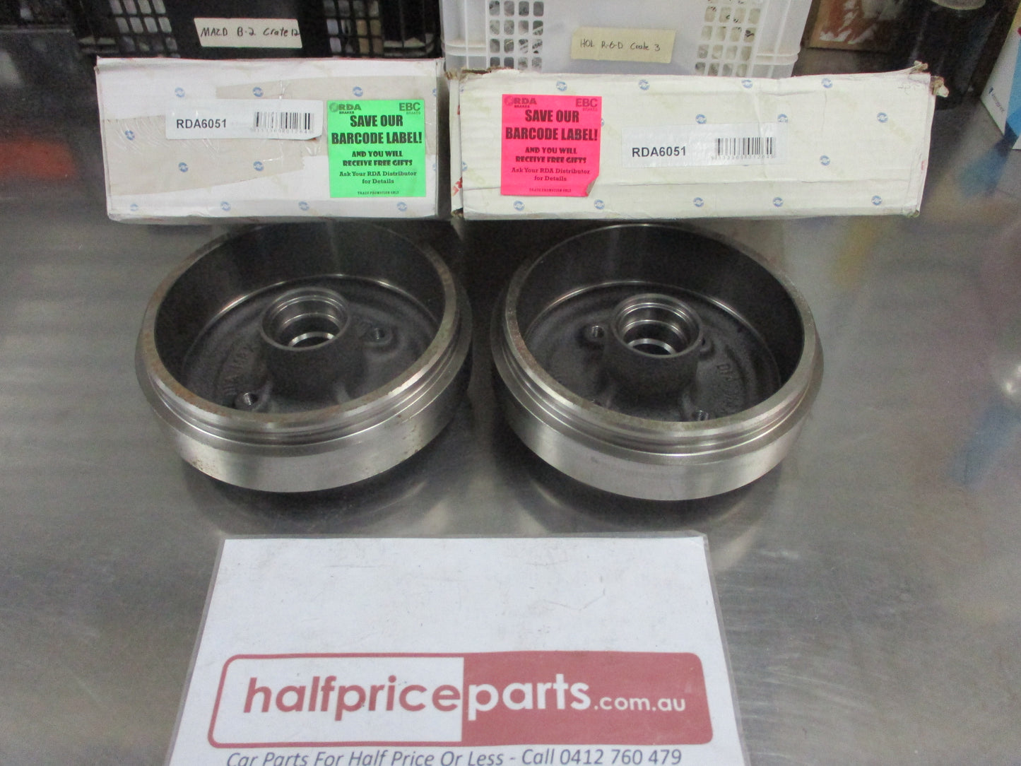 RDA Rear Brake Drums (Pair) Suits Renault Feugo New Part