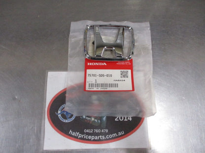Honda Prelude Genuine Rear Boot Emblem Chrome New Part