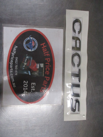 Citroen C4 Cactus Genuine Rear Chrome Boot Emblem New Part