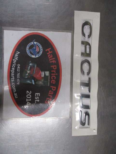 Citroen C4 Cactus Genuine Rear Chrome Boot Emblem New Part