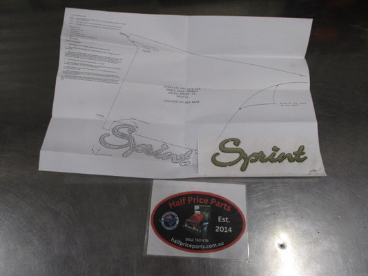 Hyundai Excel X3 Sprint 'SPRINT' Rear Emblem New Part