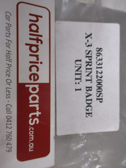 Hyundai Excel X3 Sprint 'SPRINT' Rear Emblem New Part