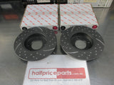 RDA Front Disc Brake Rotors (Pair) Slotted-Dimpled Suits VW Golf/Passet New Part
