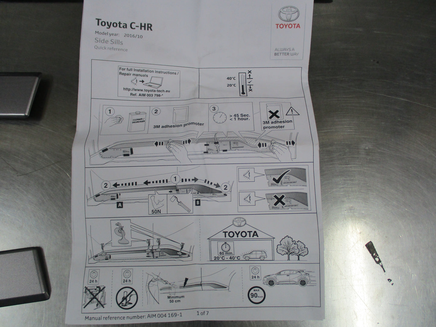 Toyota C-HR Genuine Chrome Side Sill Garnish - New Part