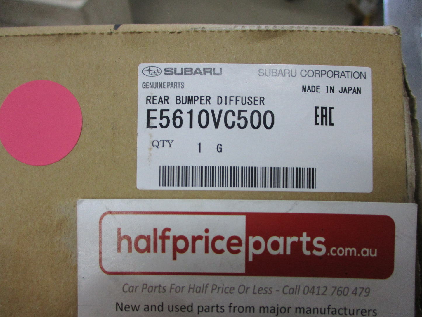 Subaru WRX Genuine Rear Bumper Lower Skirt New Part