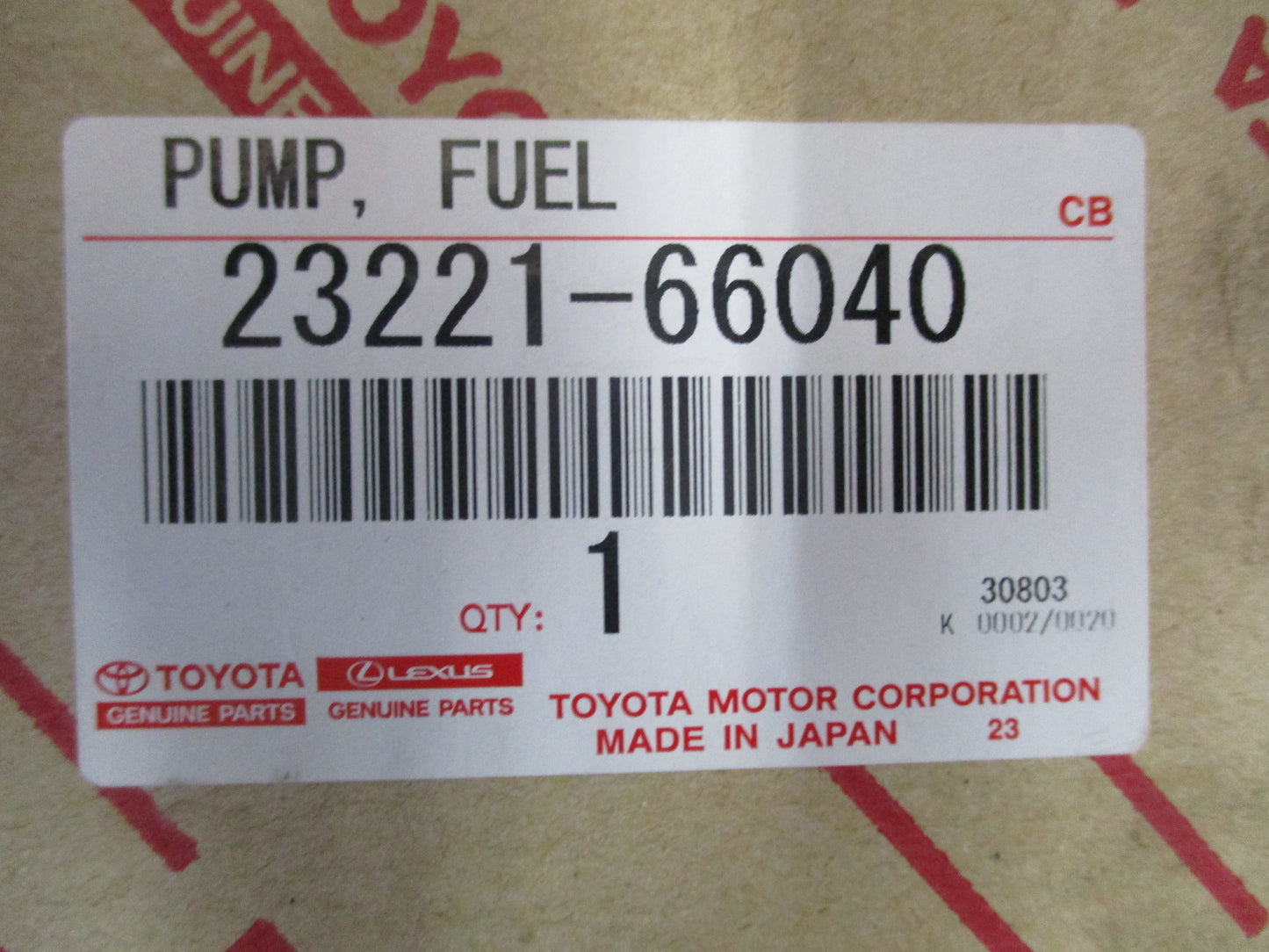 Toyota Landcruiser Genuine Fuel Pump Assy New Part